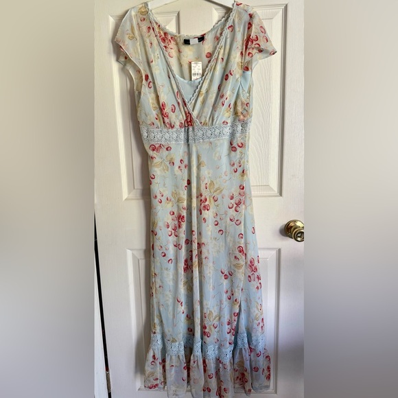 Tailor B. Moss Vintage Floral and Lace Flowy Dress Size 12 - Picture 1 of 11
